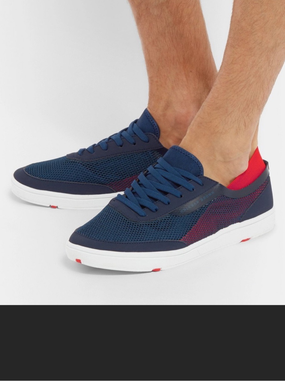 Men’s Orlebar Brown - Larson Panelled Mesh Sneakers - Men - Navy Size UK 8 US 9